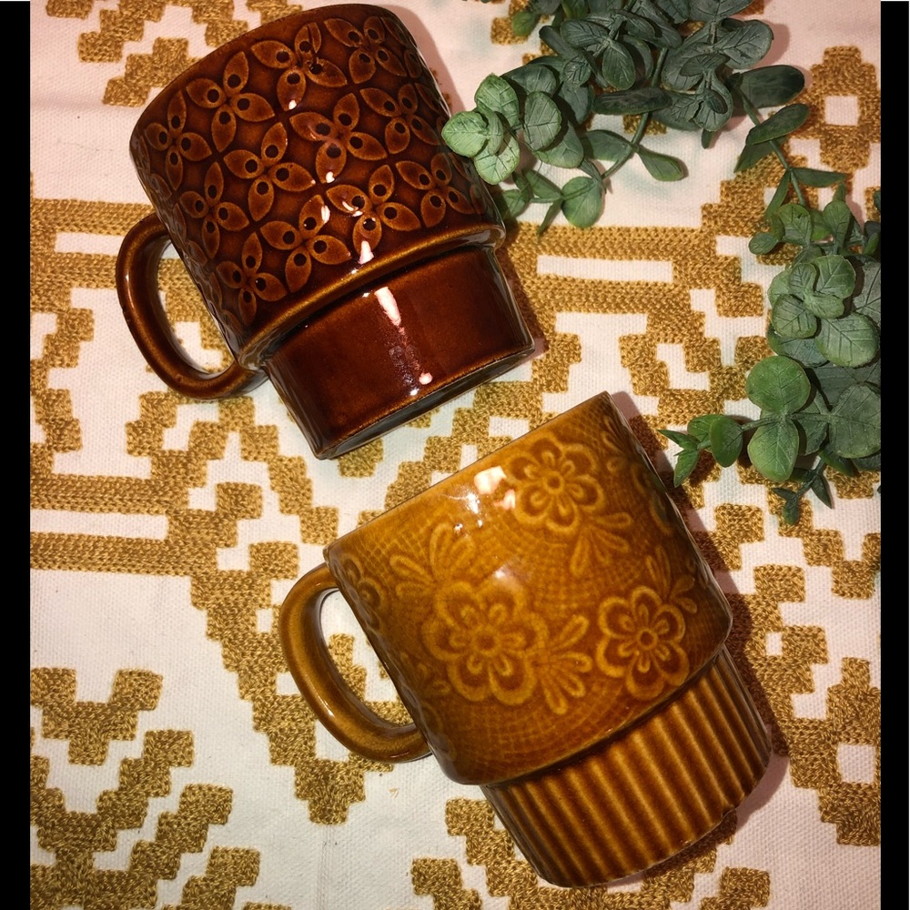2 vintage marked japan coffee mugs
